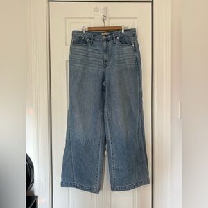 Madewell super-wide leg jeans, size 32 (32” inseam). Worn once!